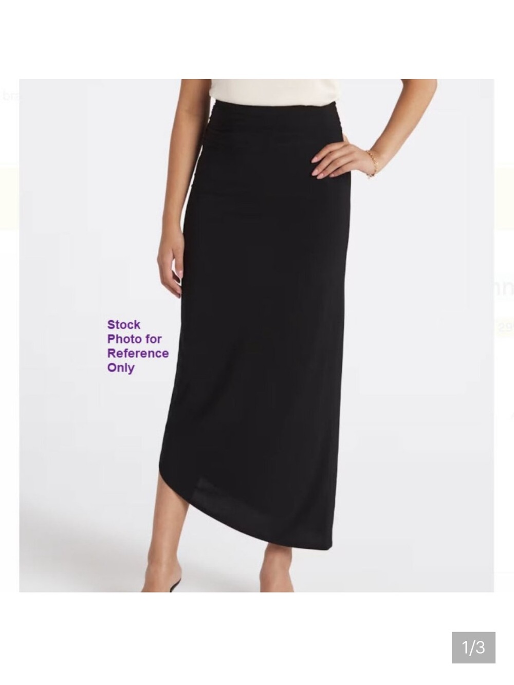 Gilli Gillian Black Asymmetrical Maxi Skirt